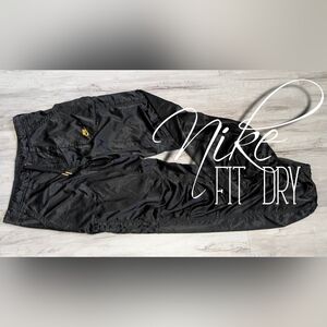 Nike Black Satiny Track Jogger Pants XL Tall